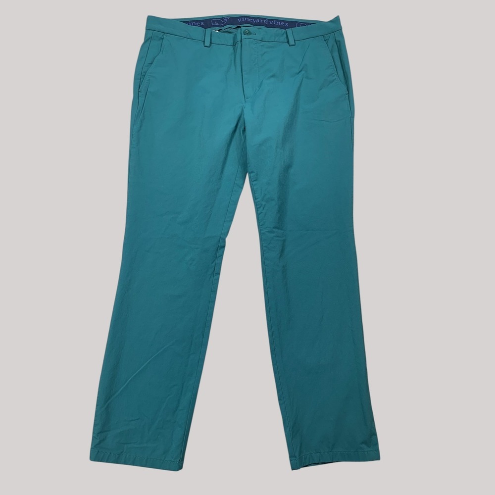 Vineyard Vines Performance Golf Pant Mens 40x31 Teal 4-Way Stretch Wicking
